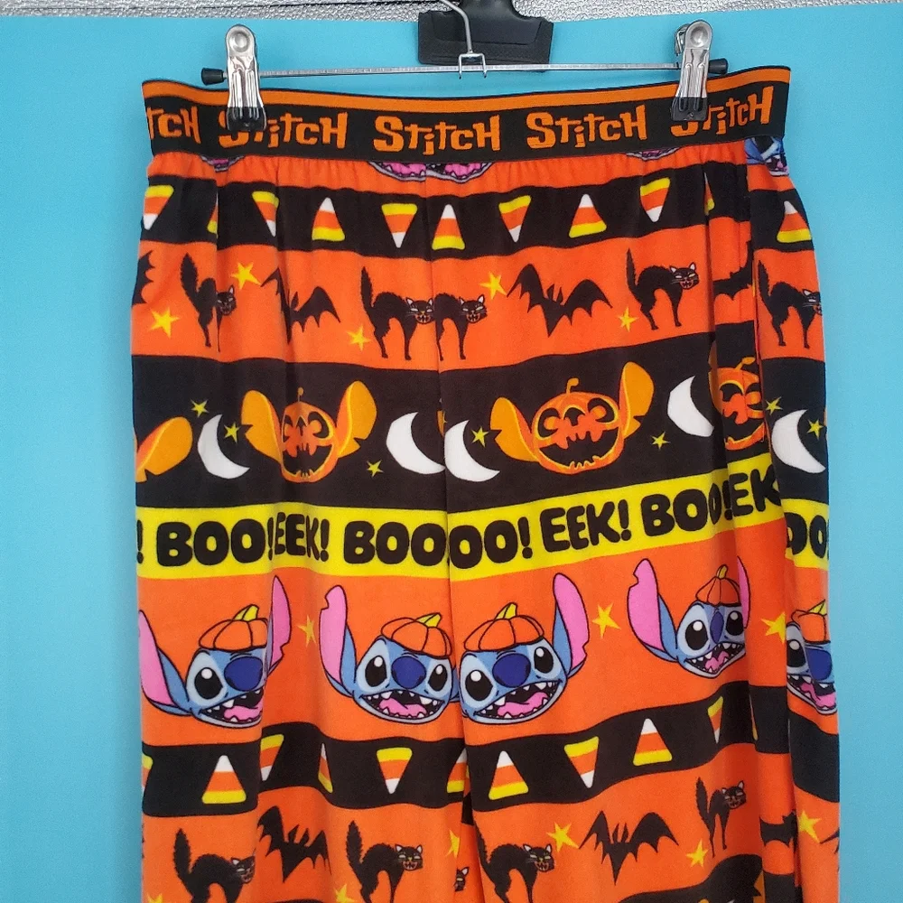 Disney Lilo & Stitch Pajama Pants Size Medium Halloween Flannel - Picture 2 of 8